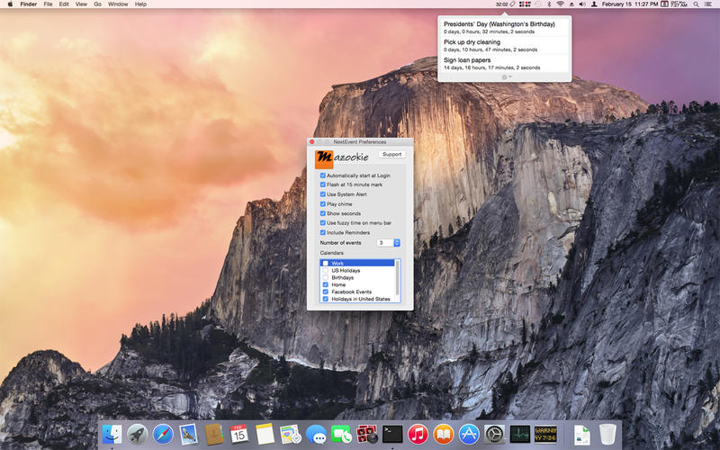 NextEvent for Mac 2.0.0 破解版 - 菜单栏上的事件提醒应用