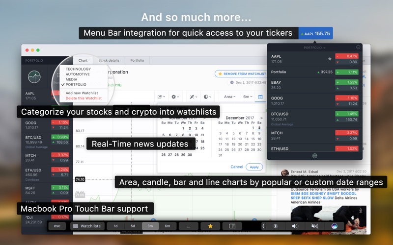 Stockfolio for Mac 1.4.7 注册版 - 股票行情实时查看工具