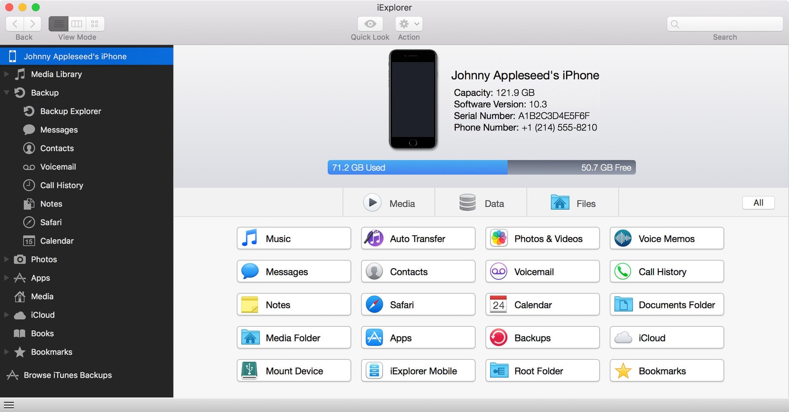 iExplorer for Mac 4.1.14 破解版 - Mac 上优秀的iPhone/iPad设备管理工具