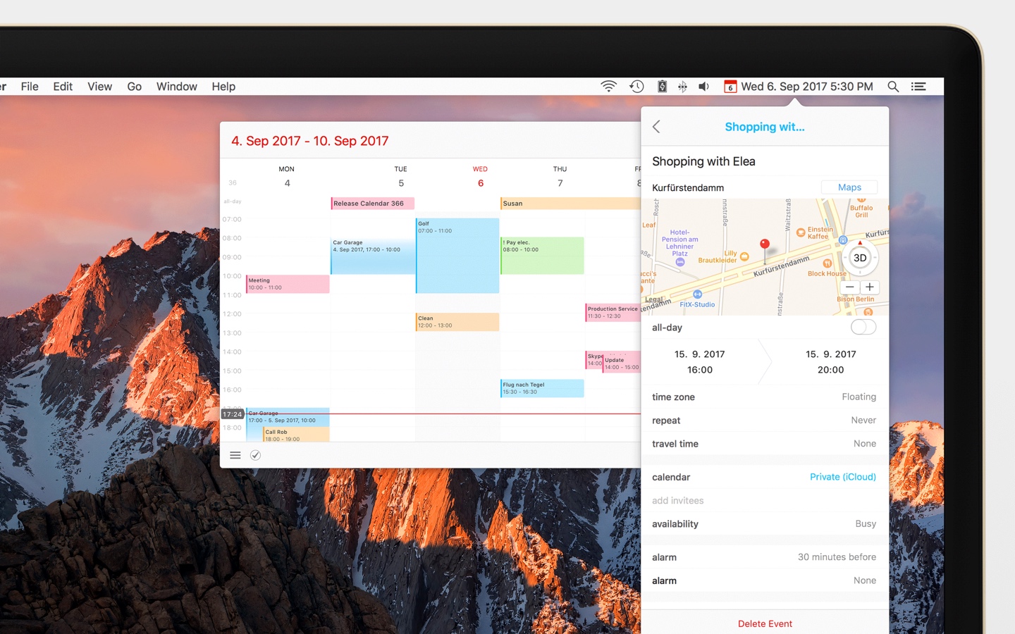 Calendar 366 II for Mac 2.0.7 破解版 - 优秀的菜单栏日历工具