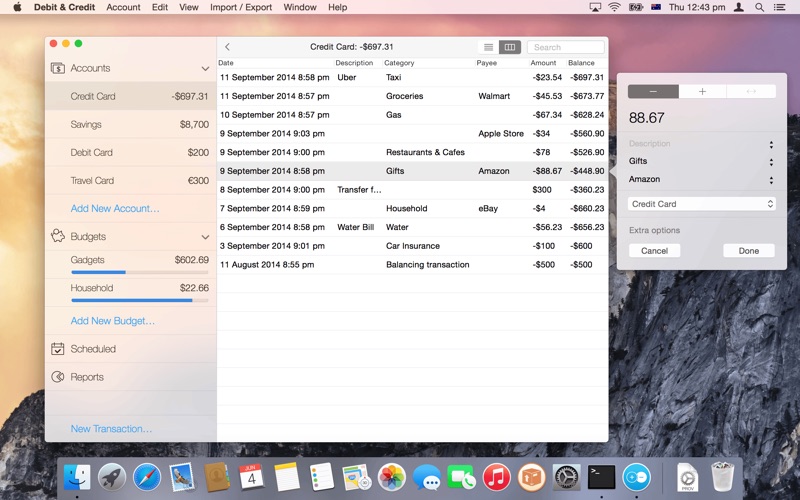 Debit & Credit for Mac 2.5.3 激活版 - 个人财务管理