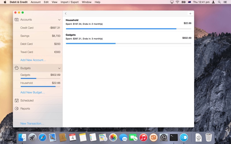 Debit & Credit for Mac 2.5.3 激活版 - 个人财务管理