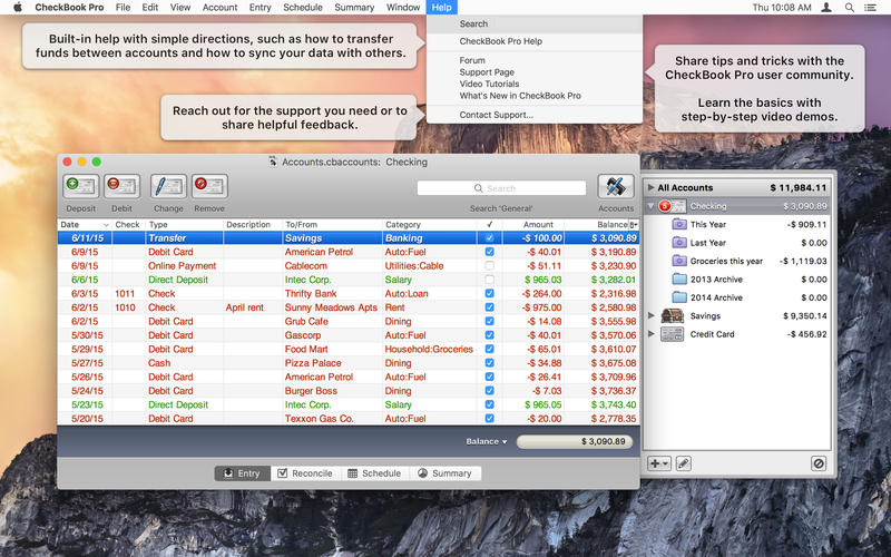 CheckBook Pro for Mac 2.6.0 序号版 - 个人理财管理工具