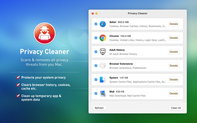 Privacy Cleaner for Mac 1.3 激活版 - 隐私清除器