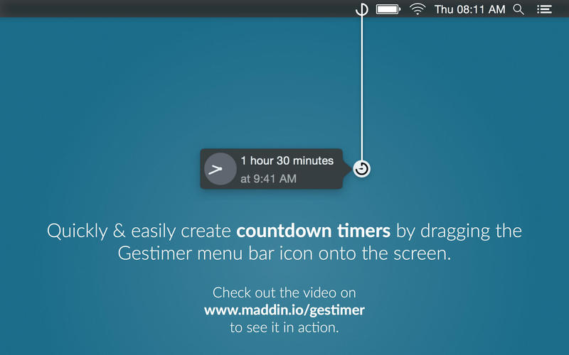 Gestimer for Mac 1.1.7 激活版 - 简单方便的提醒创建小工具
