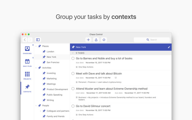 Chaos Control for Mac 1.11 破解版 - GTD, Tasks & To-Do Lists