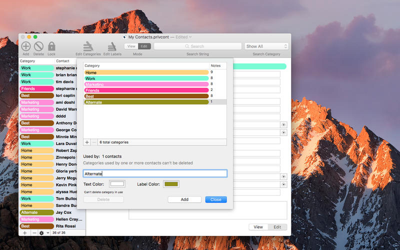 Private Contact for Mac 3.4 破解版 - 加密通讯录工具
