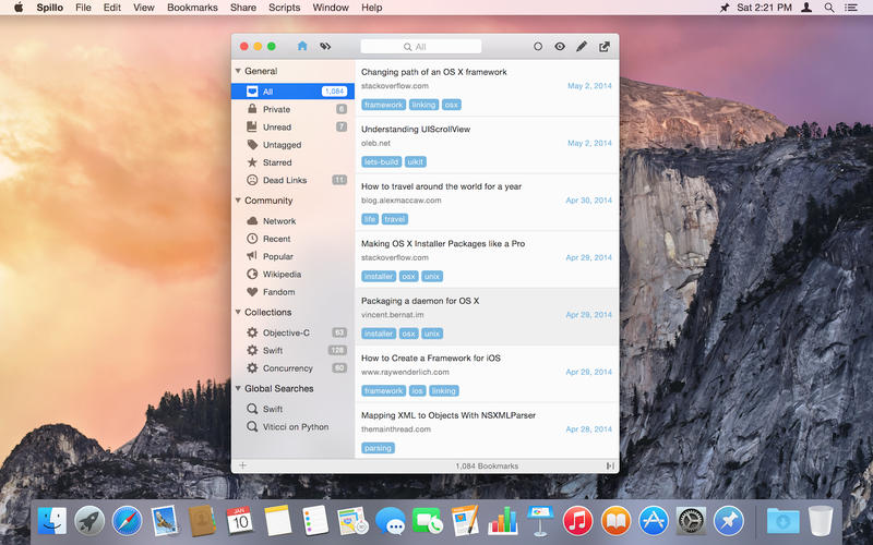 Spillo for Mac 1.9.3 破解版 - 优秀的Pinboard书签管理工具