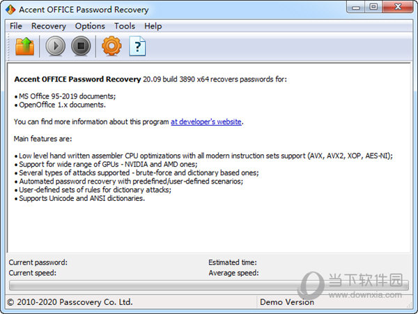 Accent OFFICE Password Recovery