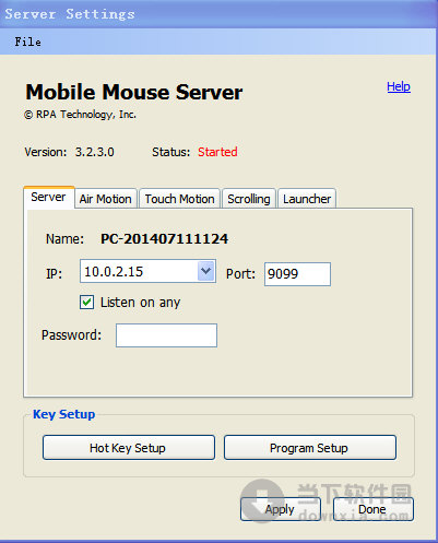 Mobile Mouse Server