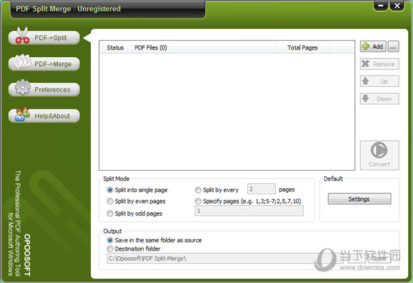 Opoosoft PDF Split Merge