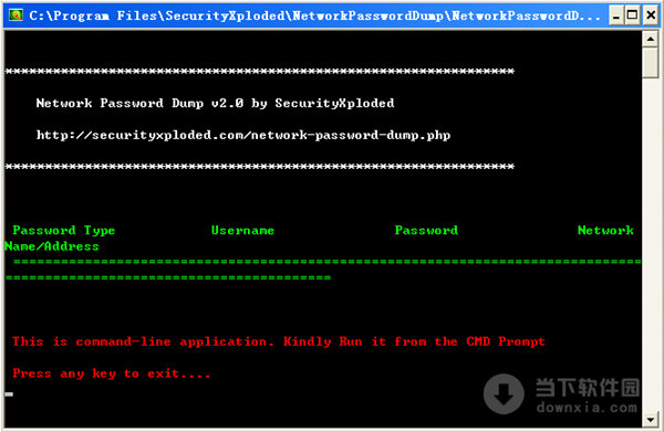 Network Password Dump