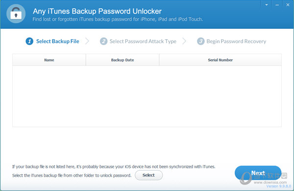 Any iTunes Backup Password Unlocker