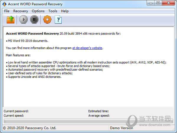 Accent WORD Password Recovery