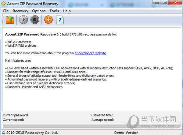 Accent ZIP Password Recovery