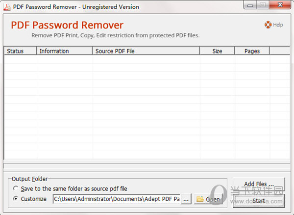 Adept PDF Password Remover