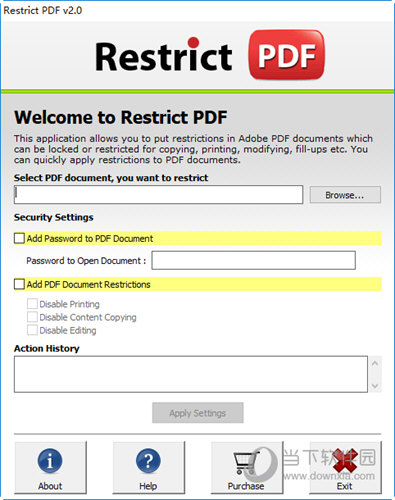 Restrict PDF