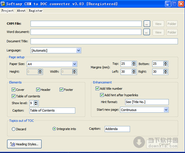 Softany CHM to DOC Converter