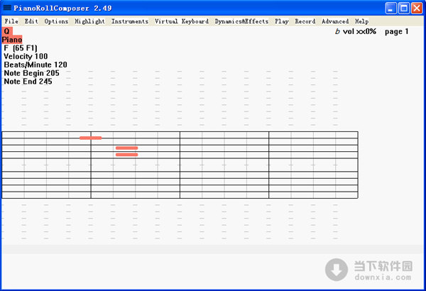 Piano Roll Composer