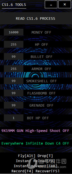 CS1.6修改器(10项属性修改+6辅助功能)