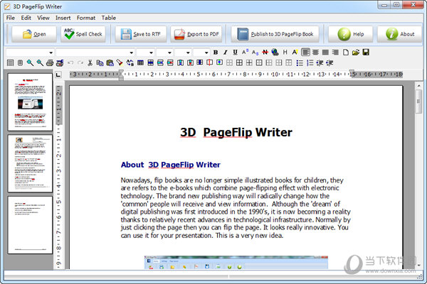 3D PageFlip Writer