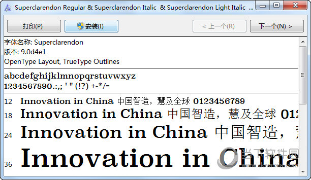 Superclarendon Regular字体