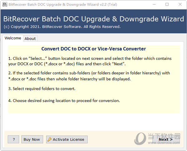 BitRecover Batch DOC Upgrade DOCX Downgrade Wizard