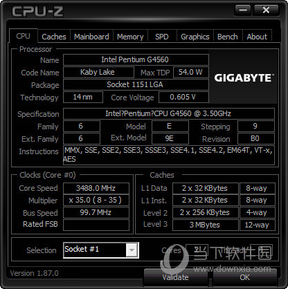 GIGABYTE CPU-Z