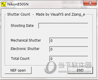 尼康D850快门计数软件