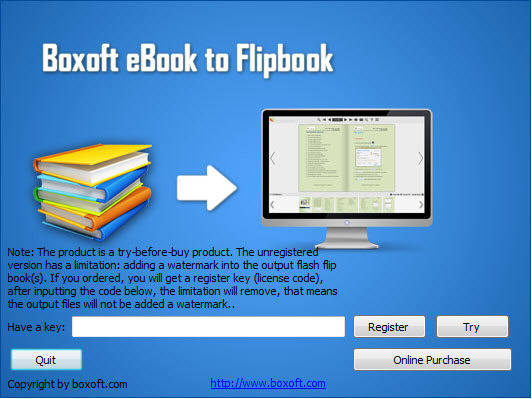 Boxoft eBook to Flipbook