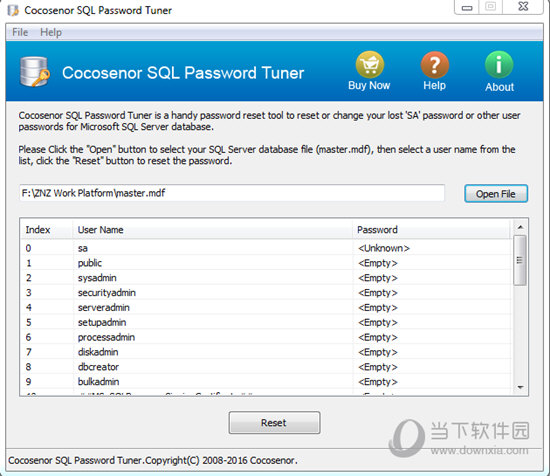 Cocosenor SQL Password Tuner