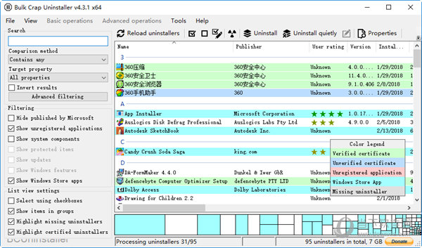 Bulk Crap Uninstaller