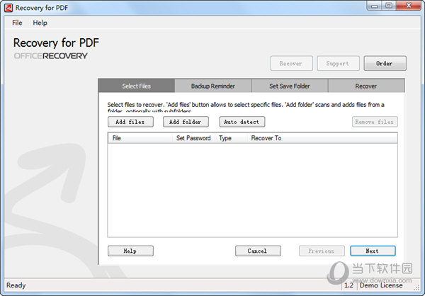 Recovery for PDF