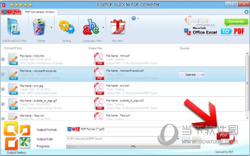 FoxPDF XLSX to PDF Converter