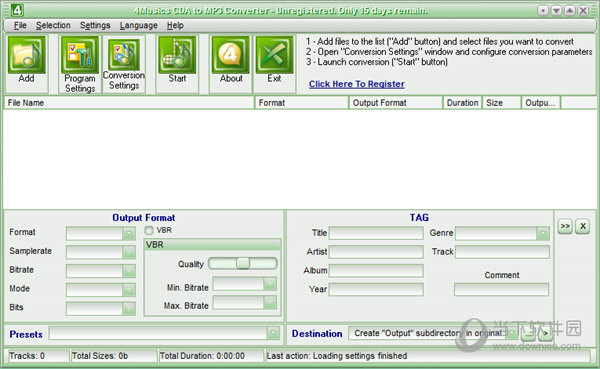 4Musics CDA to MP3 Converter