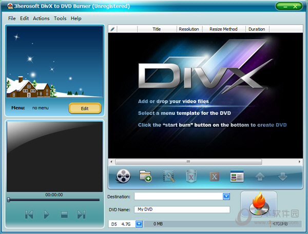 3herosoft DivX to DVD Burner