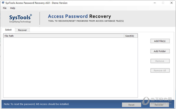 SysTools Access Password Recovery