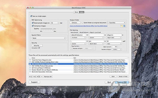 BatchOutput DOC Mac版