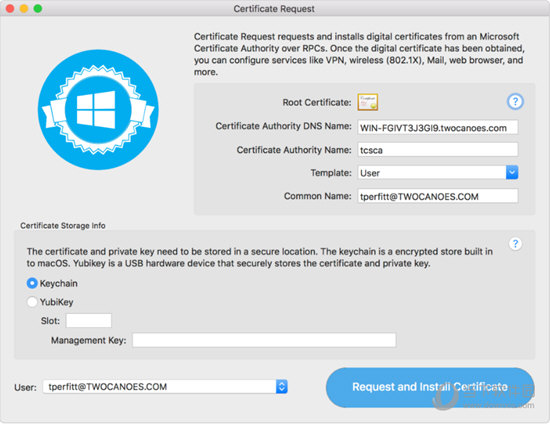 Certificate Request Single Mac版