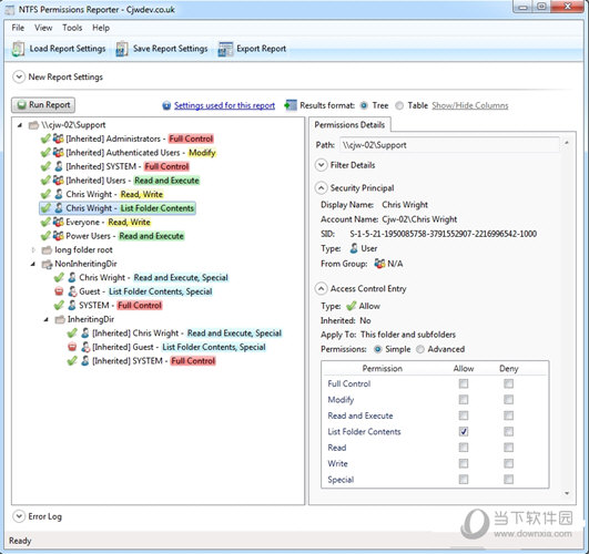 NTFS Permissions Reporter