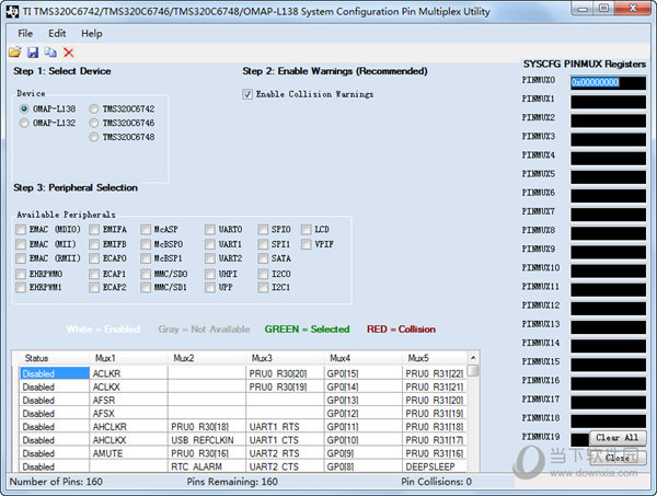 TI Pin Multiplex Utility