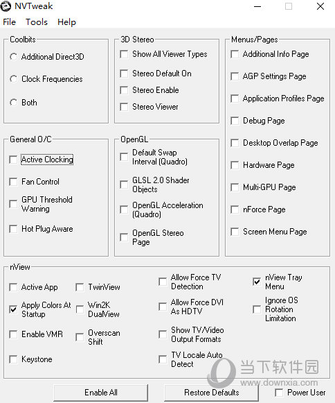 nVIDIA ForceWare nvtweak