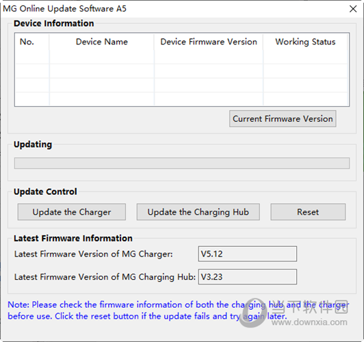 MG Online Update Software A5