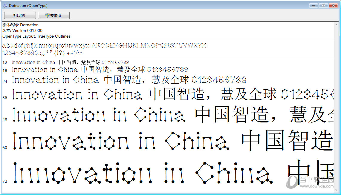 Dotnation字体