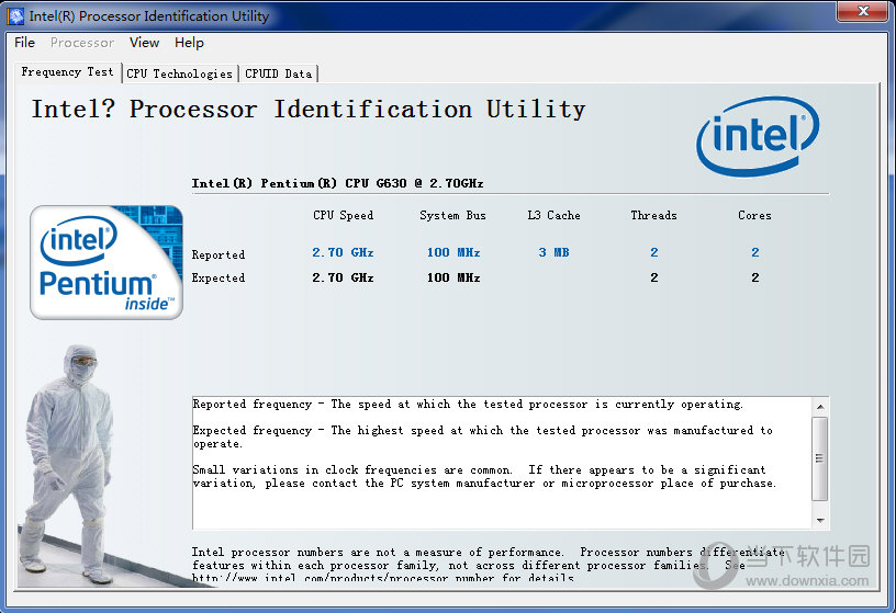 Intel Processor Identification Utility