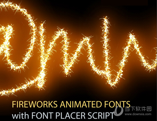 Fireworks Animated Font Pack with Tool