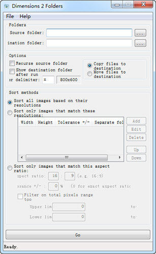 Dimensions 2 Folders