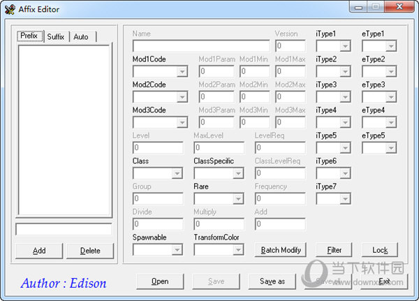 Affix Editor