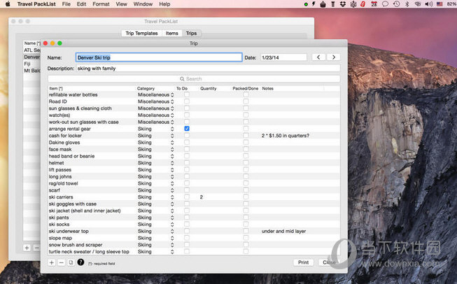 Travel PackList MAC版