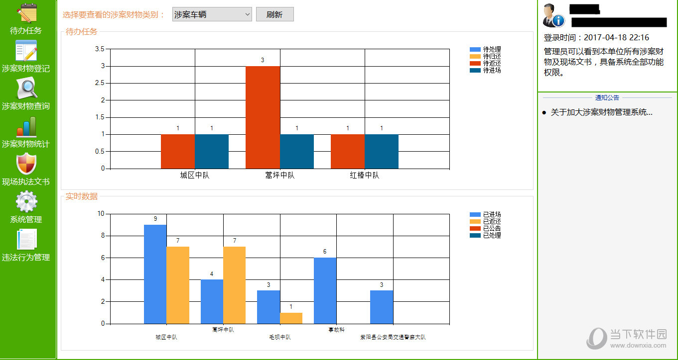 涉案车辆管理信息系统